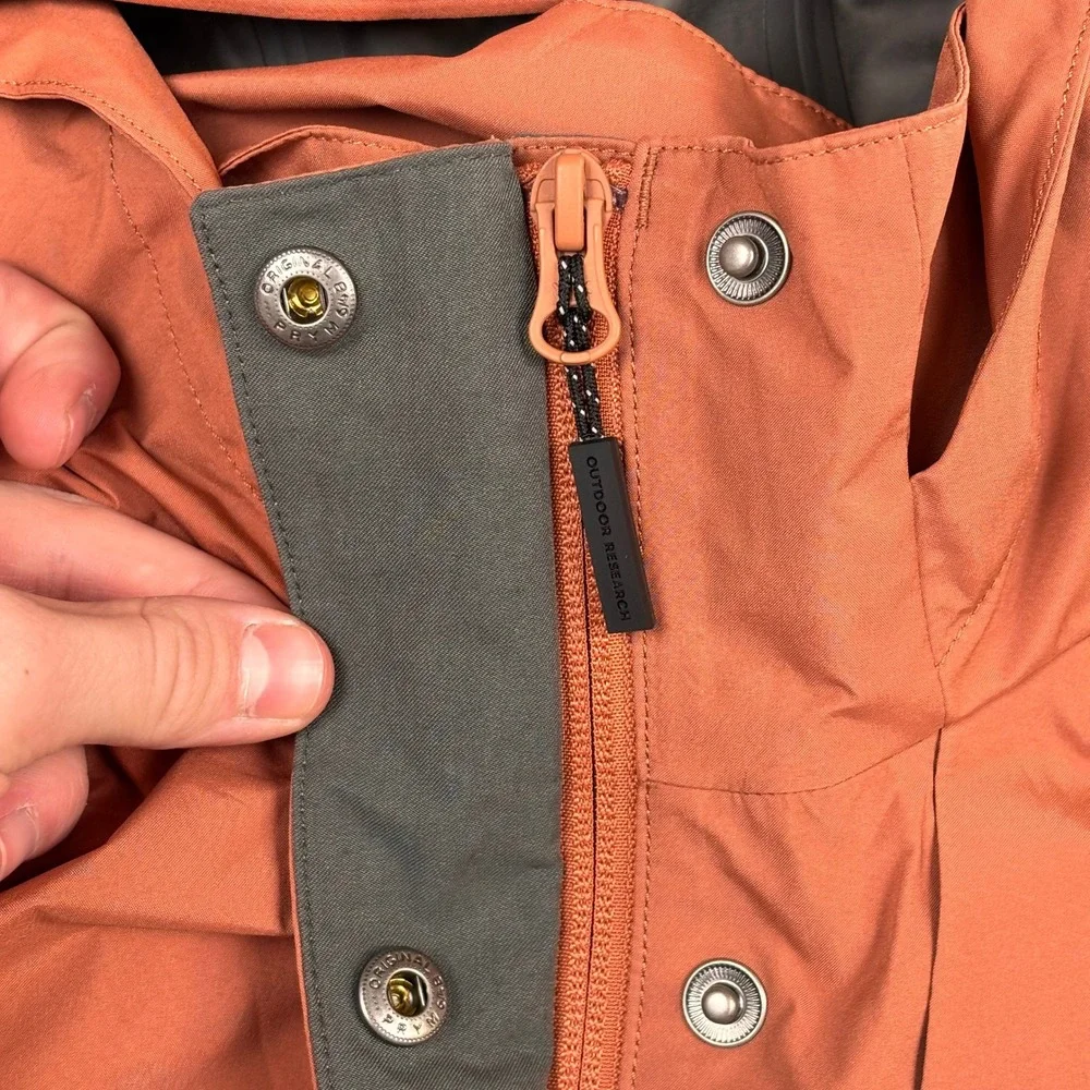 Outdoor Research Womens Aspire Trench GORE-TEX Rain Jacket Orange 287622 Small - Picture 10 of 13